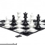 MegaChess Giant Chess Set 25 inch King; Bundle with Giant Checkers Set and Giant Chess Mat 3 Items  B01GP9CJAI